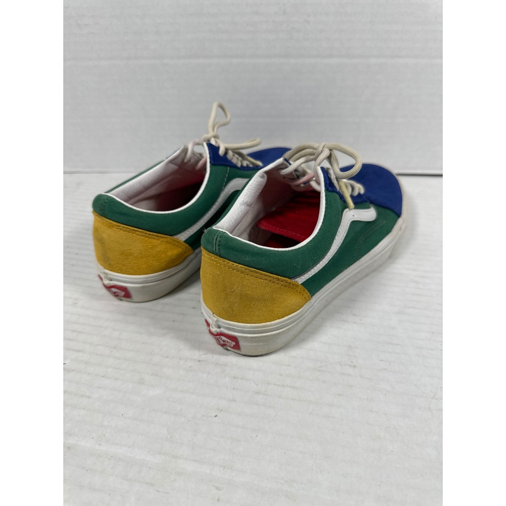 Vans Old Skool Yacht Club Blue Green Yellow Red Colorblock Skate Shoes Sneakers - Picture 6 of 12